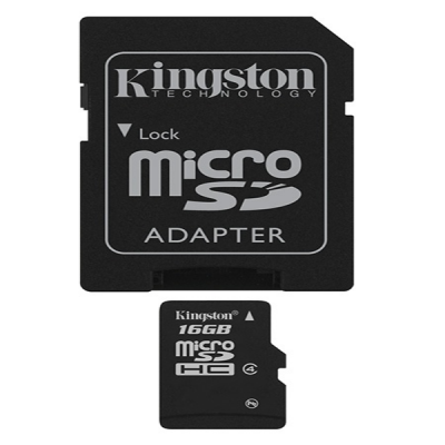 pistón Charlotte Bronte Significado Memoria Micro SD Kingston, 16 GB, Clase 4, Color Negro, Con Adaptador