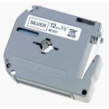 Cinta Brother M-931 Negro sobre Plata, 12mmx8m