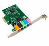 Tarjeta de Sonido BRobotix 651923, PCI Express con sonido envolvente de 5.1  canales.